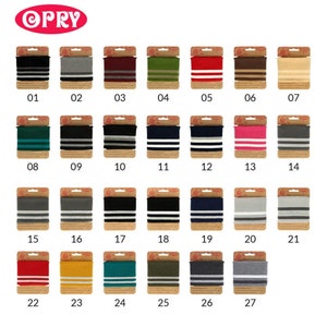 Opry - Cuff - cuffs - 6.5 cm x 110 cm - elastic - blister card - striped, 1 - 9