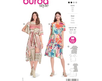 Burda Style sewing pattern - dress - airy dresses with tie belt - No.5903