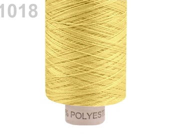 Polyester, sewing yarn, 500 meters-maize yellow, 1018