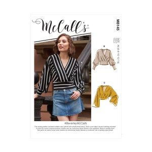 McCalls sewing pattern M8145 - Top - V-neck - sleeve variations