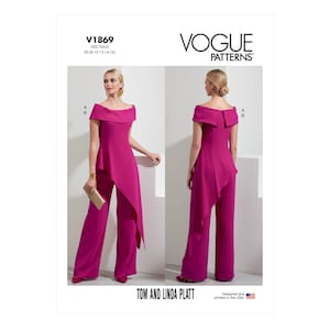 Vogue Sewing Pattern V1869 - Trousers with unusual top