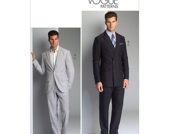 Vogue Sewing Pattern V8988 - Men's Suit - Classic - Sporty