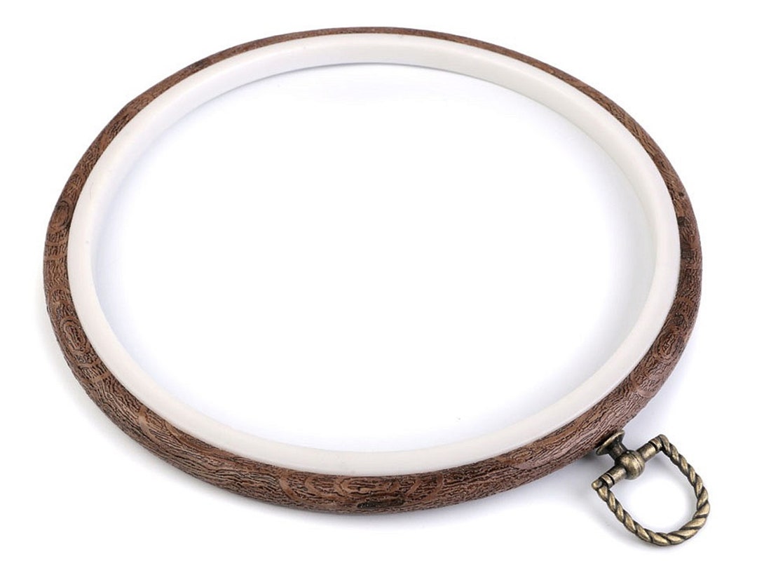 Embroidery Frame Round Flexible Walnut Ø 20 Cm Etsy