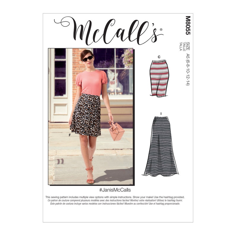 McCalls pattern M8055 skirt narrow or lively image 1