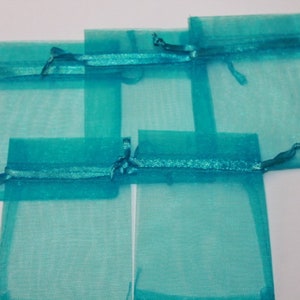 5x organza bags, tulle bags, various Colours image 2