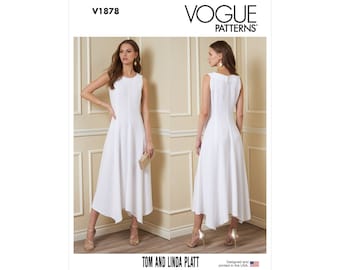 Vogue sewing pattern V1878 - Dress, summer dress with hem
