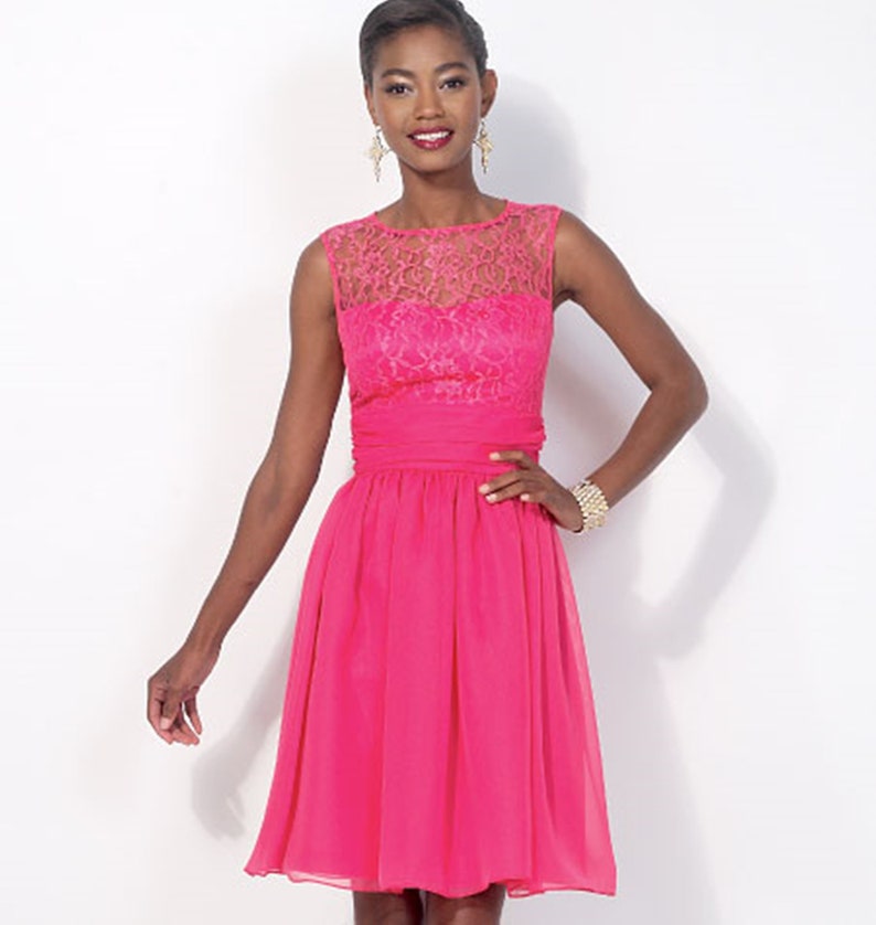 dress McCall/'s sewing pattern M7090 figurative attached skirt