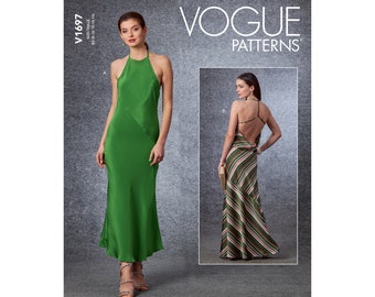 Vogue sewing pattern V1697 - backless dress - figure-hugging