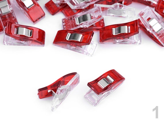 Pack of 25 Wonder Clips Wonderclips Sewing Clips Fabric Clips Red 