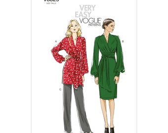 Vogue Pattern V8825 - Blouse - Dress - Wrap Effect - Pants