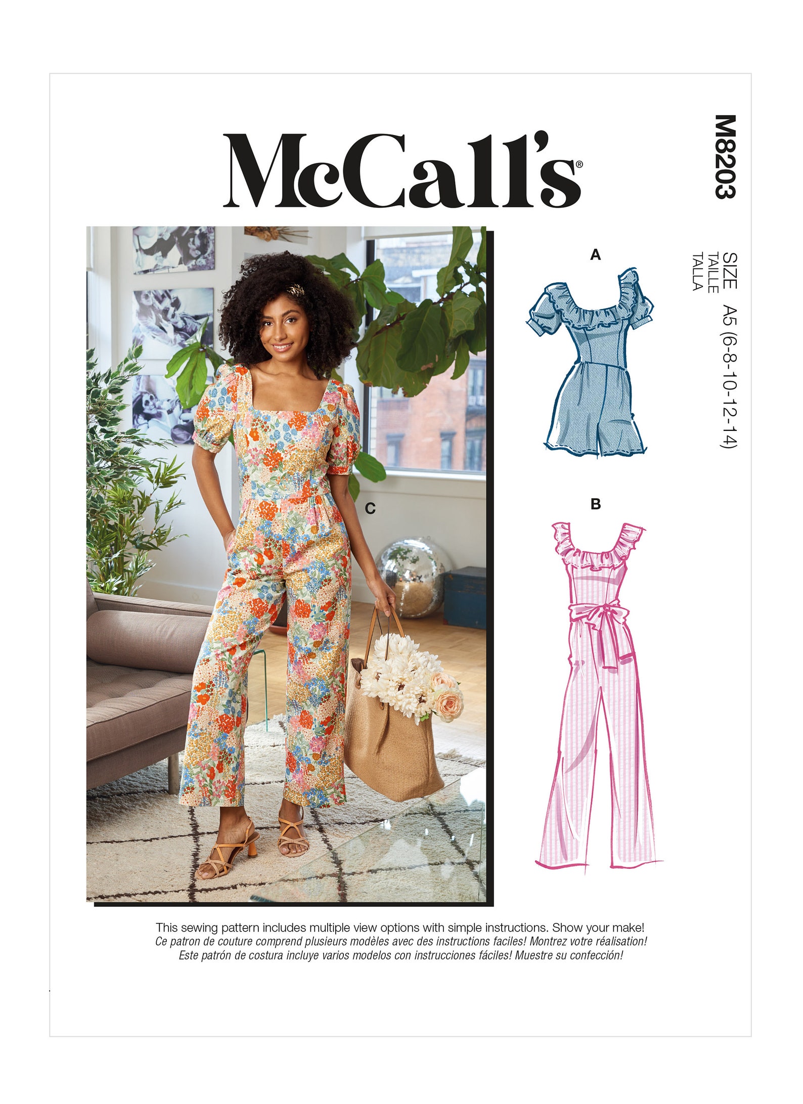 Mccalls Sewing Pattern M8203 Summer Overall Jumpsuit Etsy UK