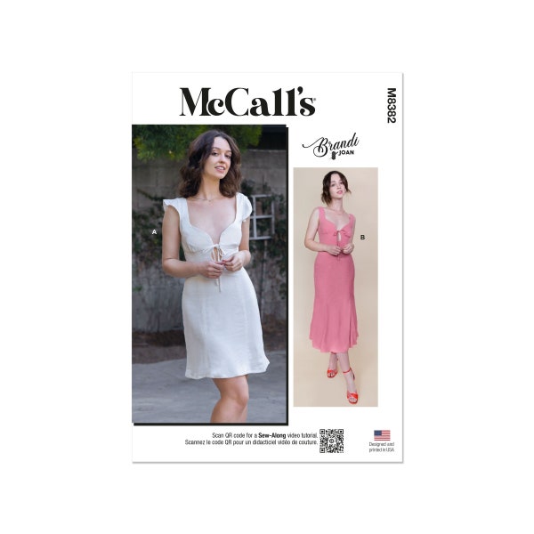 McCalls Schnittmuster M8382 - sommerliches Kleid mit Bindeverschluss