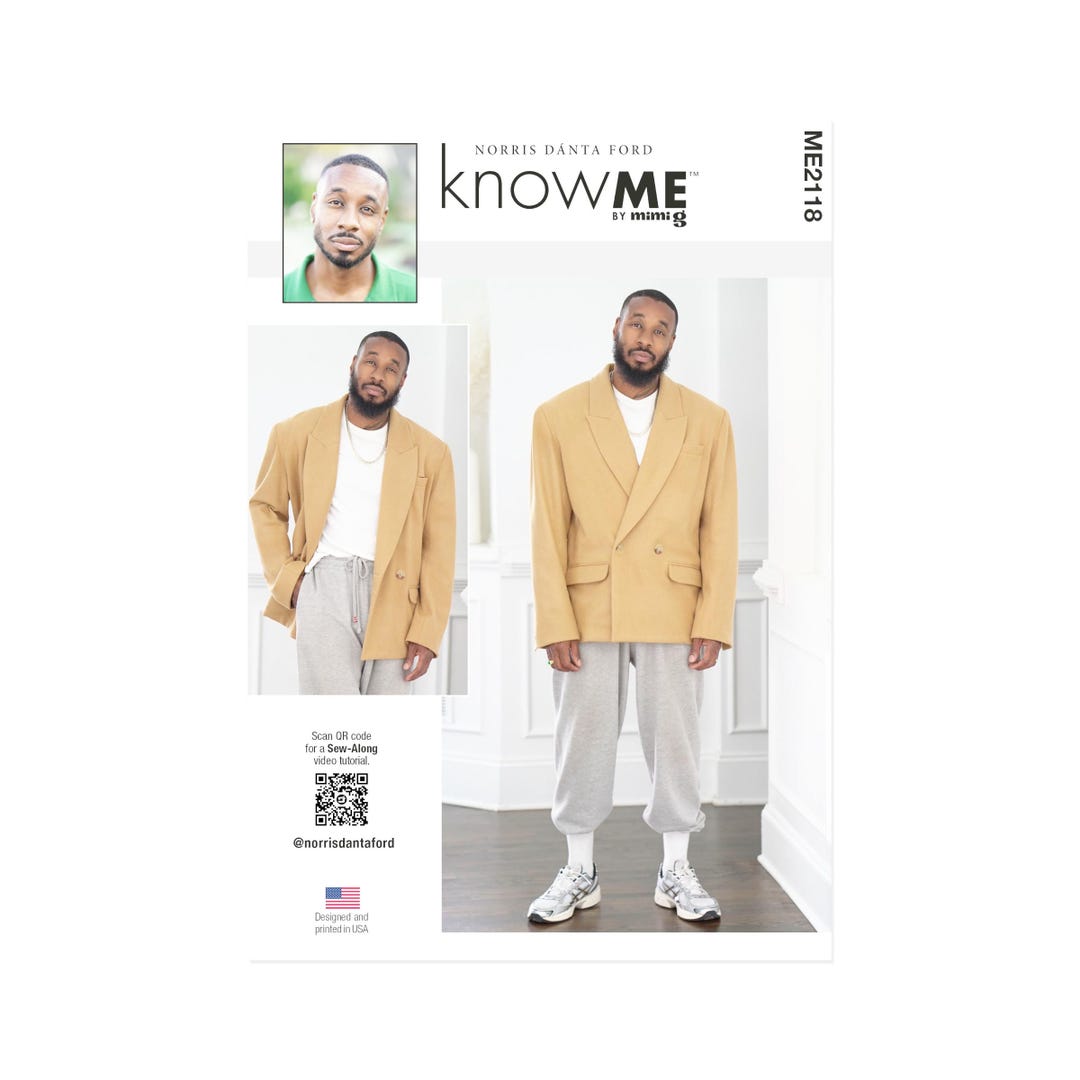 Knowme Sewing Pattern - ME2118 - Casual Men's Jacket - Etsy
