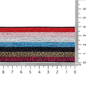 Elastic band - rubber band - decorative ribbon - sold by the meter - 40 mm - multi-coloured