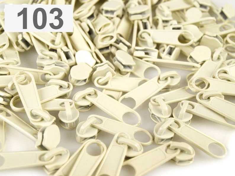 vanill 10 x Zipper 3 mm for continuous zipper