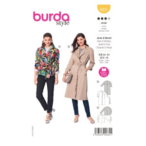 Burda Style Schnittmuster Nr. 6031 Jacke und Mantel apart und flippig Bild 1