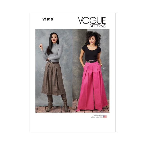 Vogue Schnittmuster - V1910 - Hosenrock, Damenhose