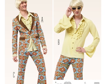 Padrão de costura estilo Burda - anos setenta - estilo - camisa - calça - jaqueta - nº 2374