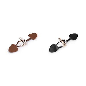 Elegant closure for jackets, vests, bags - toggle closure for sewing on - 2 colors