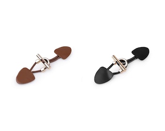 Elegant closure for jackets, vests, bags - toggle closure for sewing on - 2 colors