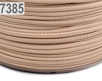 0.47EUR/ 1 m, 3 m polyester cord 4 mm, beige 7385