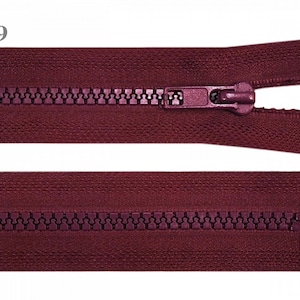 Zipper - plastic - 5 mm - divisible - 75 cm long - many colors