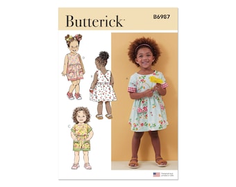 Butterick Schnittmuster - B6987 - Kinderkleid, Kinderoverall