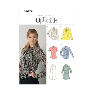 Vogue Schnittmuster V8772 - Bluse - 6 Varianten