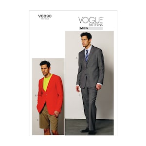 Vogue sömnadsmönster V8890 - Herrkostym - Kavaj - Byxvariant