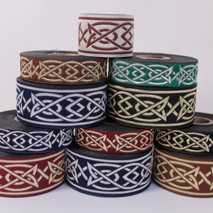 medieval braid, 1 m, Celtic knot, width 19 mm, various colors