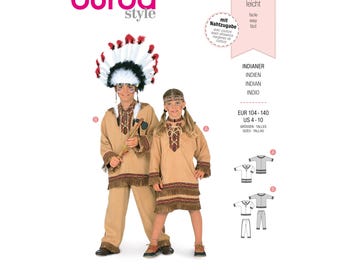 Burda Kids Sewing Pattern - Costume - Indian - Chief - No.5812