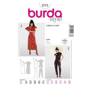 Burda Style Sewing Pattern - Costume - China Lady - Asian - No.2773