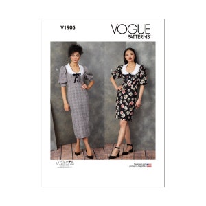 Vogue Sewing Pattern - Vintage - V1905 - Sheath dress with large Peter Pan collar