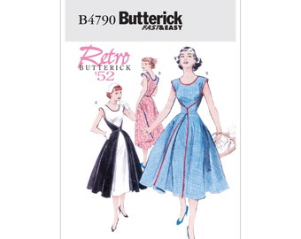 Butterick Sewing Pattern - Retro - B4790 - 50s Dress