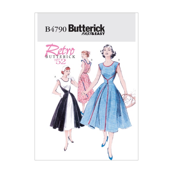 Butterick Schnittmuster - Retro - B4790 - Kleid der 50er Jahre