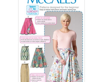 McCall's Sewing Pattern M7129 - Skirt - Wrap Skirt
