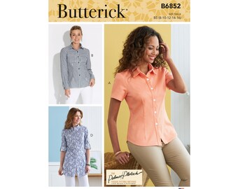 Butterick Schnittmuster - B6852 - Hemdbluse, leicht tailliert