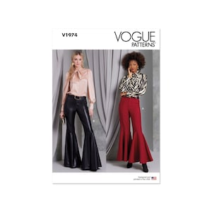 Vogue sewing pattern V1974 - women&#39;s trousers - flared trousers