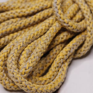 1.20EUR/meter, 3 m cotton cord 8 mm, melange mustard