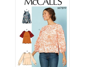 McCalls naaipatroon M7899 - blouse - overhemd - nonchalant wijd