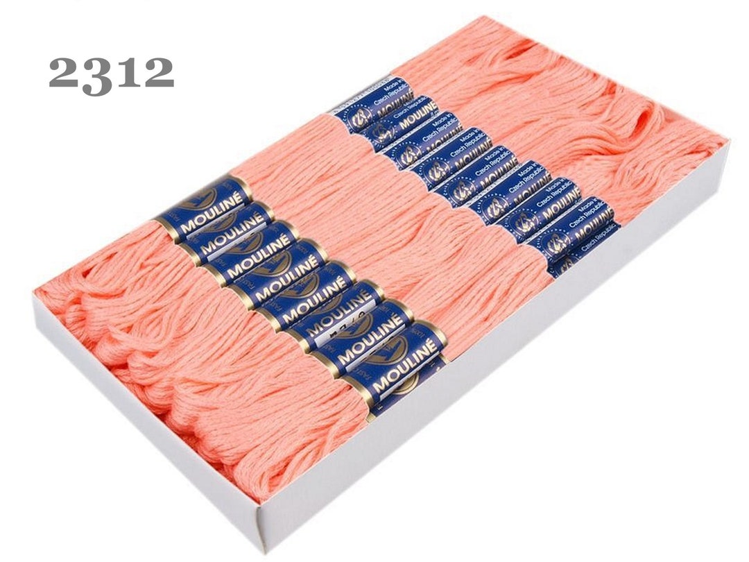 Nitarna Embroidery Thread - Mouline - 8 M - 6-thread, Salmon Buff ...