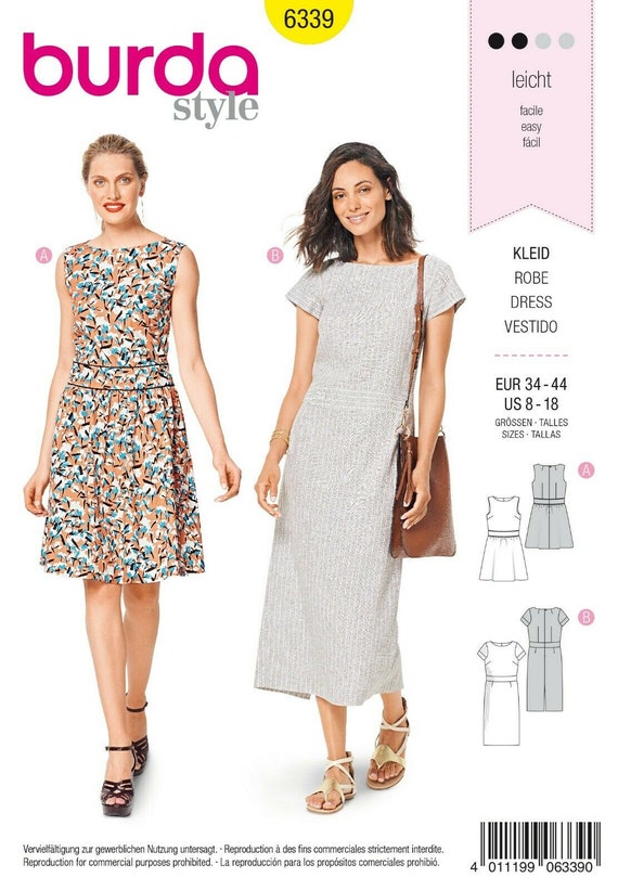 Burda Style Naaipatroon Jurk Summer Dress Maxi Jurk No. 6339 Etsy Belgie
