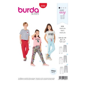 Burda sewing pattern - jogging pants - elasticated pants - sweatpants - 9300