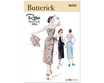 Butterick Schnittmuster - B6923 - Retro - Damenkleid der 50er Jahre