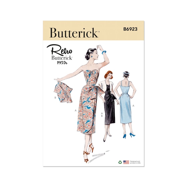 Butterick sewing pattern - B6923 - Retro - 50s women's dress