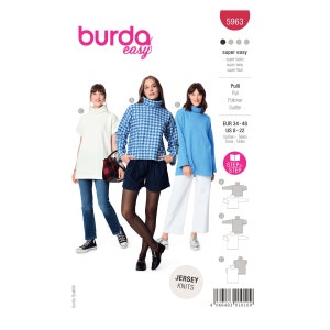 Burda Style Schnittmuster Nr. 5963 Pullover Pullis mit Rollkragen Bild 1
