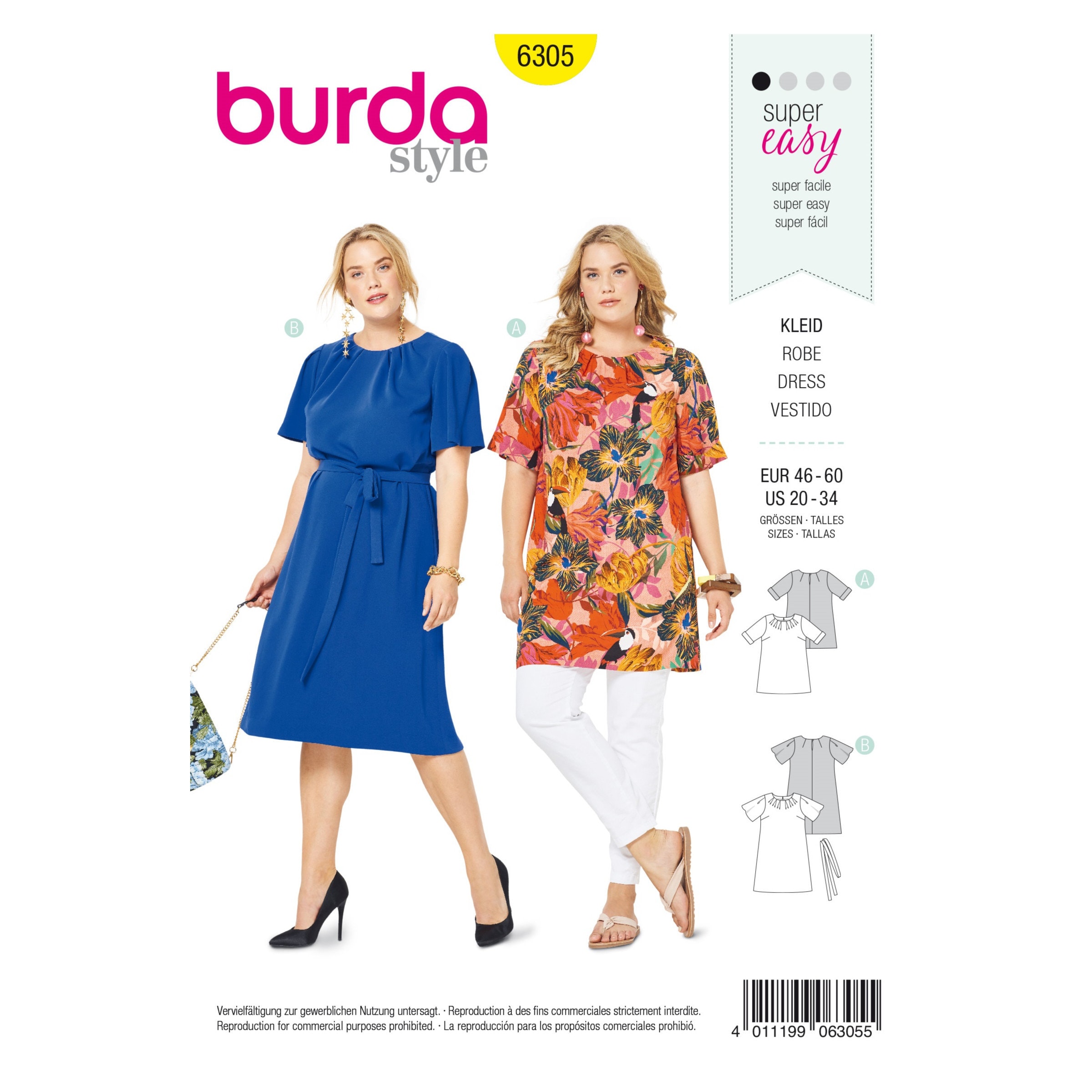 Burda B7468 - Cartamodello per Realzzare Abto e Cuffa da Donna Stle