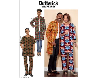 Butterick naaipatroon - B6534 - Housesuit, Housecoat, Unisex