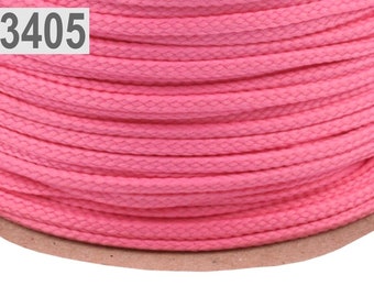 0.47EUR/ 1m, 3m Polyesterkordel, 4mm, rosa 3405