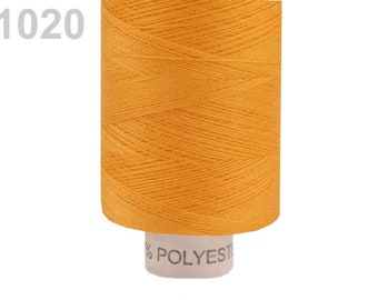 polyester, sewing thread, 500 meters - yellow orange, 1020